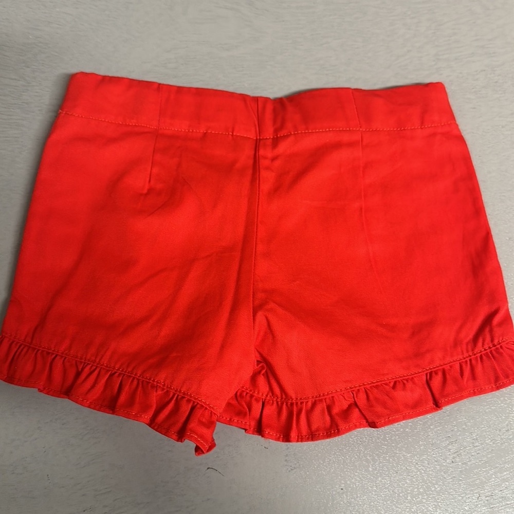 Red Ruffle Shorts - Picture 2 of 4